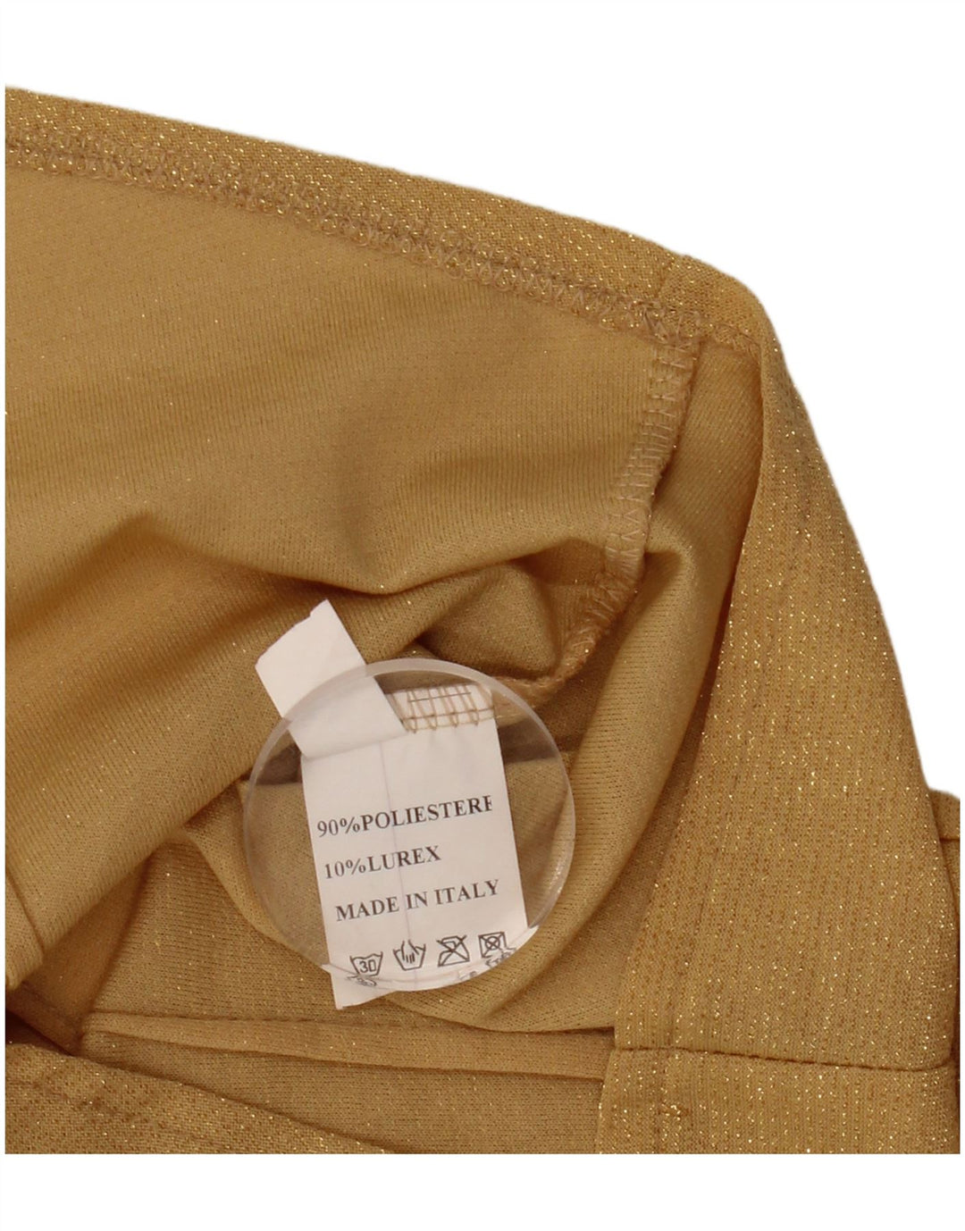 Koszula damska vintage UK 10 Small Gold Poliester