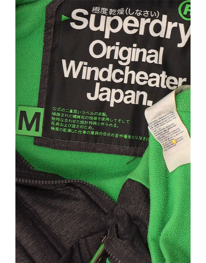 Męska wiatrówka Superdry Windcheater UK 38 Średnioszara nakrapiana