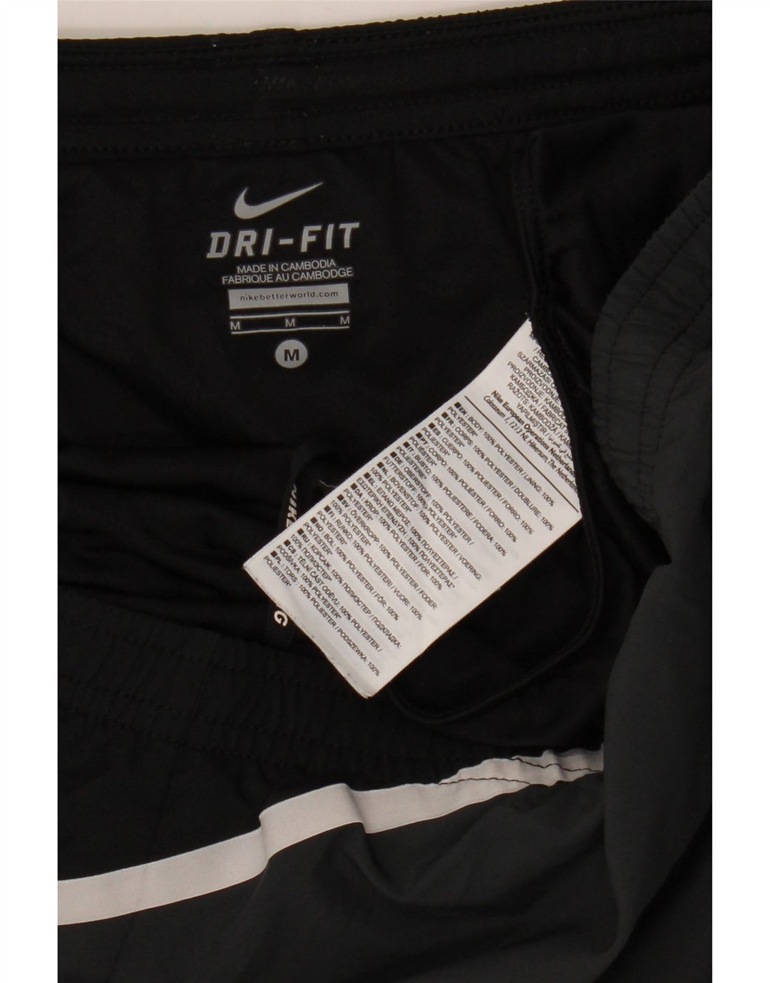 Damskie spodenki sportowe Nike Dri Fit UK 14, średni czarny poliester