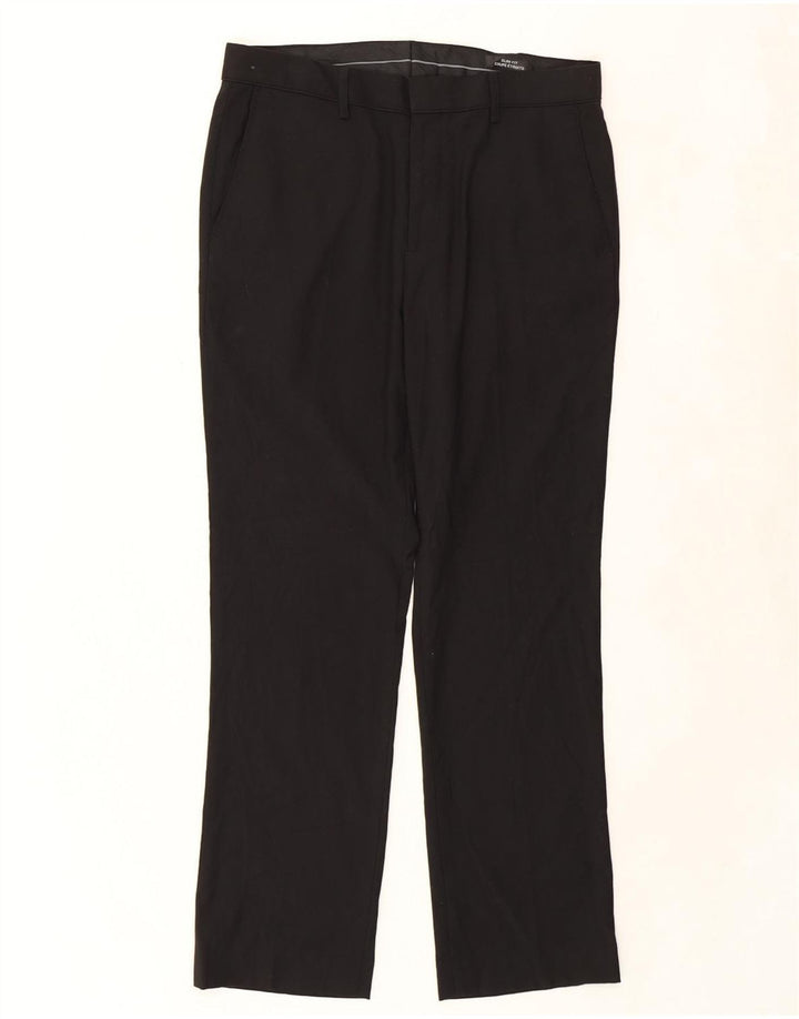 MOSSIMO Mens Slim Fit Casual Trousers W32 L30 Black Polyester Vintage Mossimo and Second-Hand Mossimo from Messina Hembry 