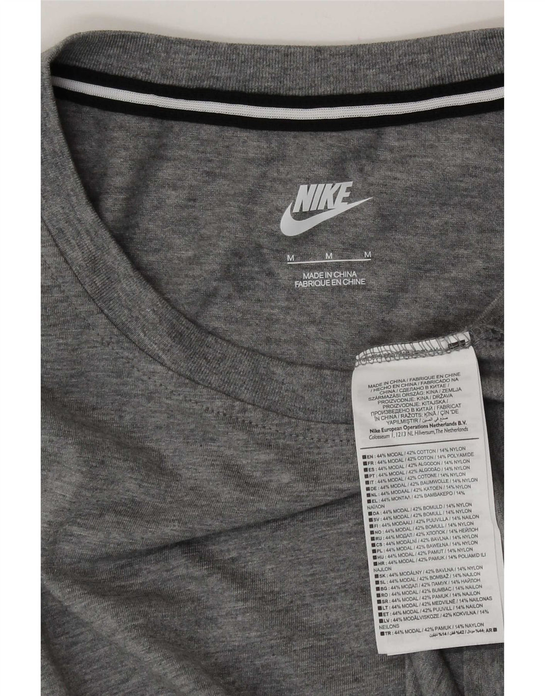 T-shirt damski Nike Top UK 14 Średni szary nakrapiany modal