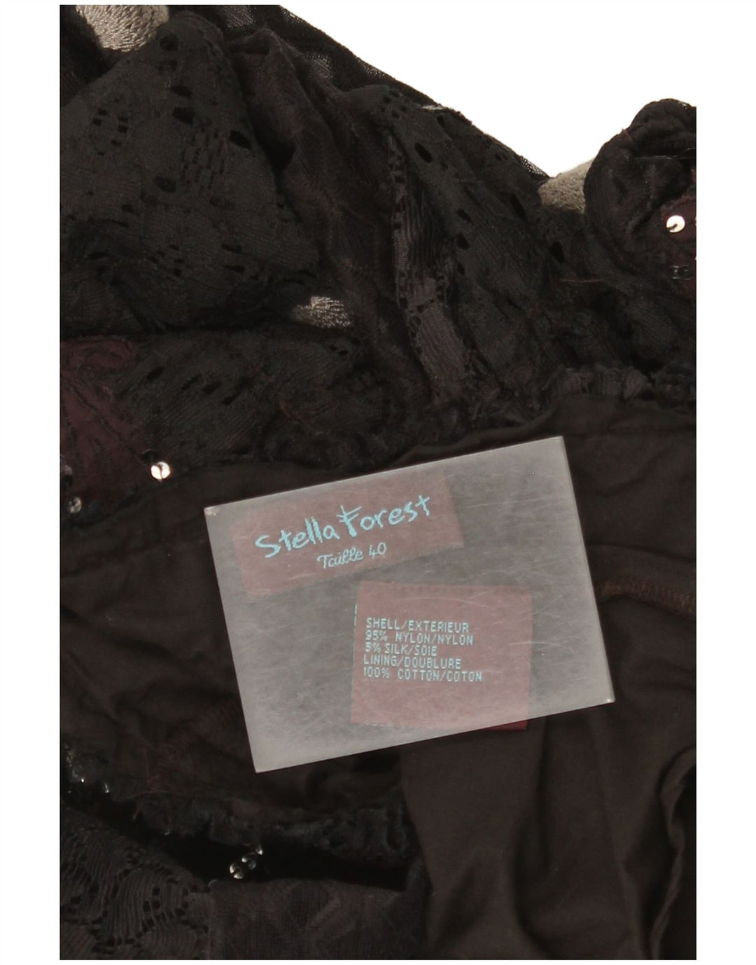 Damska spódnica o linii A Stella Forest EU 40 Medium W30 Czarny kwiatowy nylon