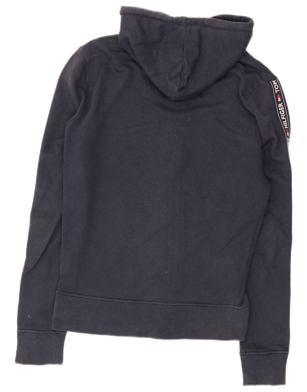 Damski sweter z kapturem i zamkiem błyskawicznym Tommy Hilfiger UK 14, średni granatowy
