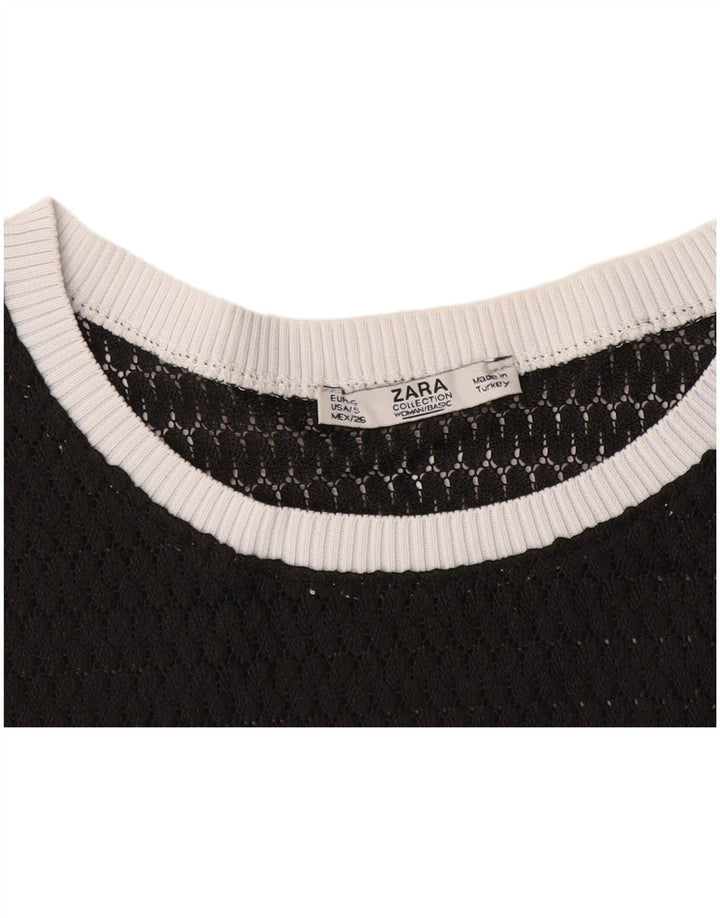 Damska koszulka Zara See Through Top UK 10 Small Black