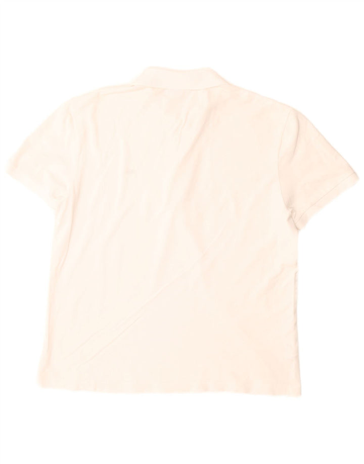 Męska koszulka polo Lacoste Slim Fit, średnia biała bawełna