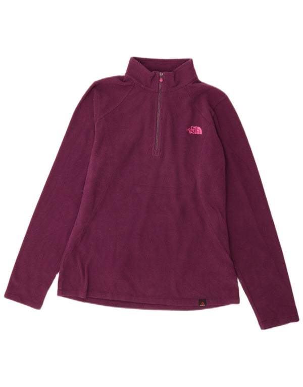 Damski sweter polarowy The North Face z zamkiem błyskawicznym, UK 14, średni fioletowy poliester