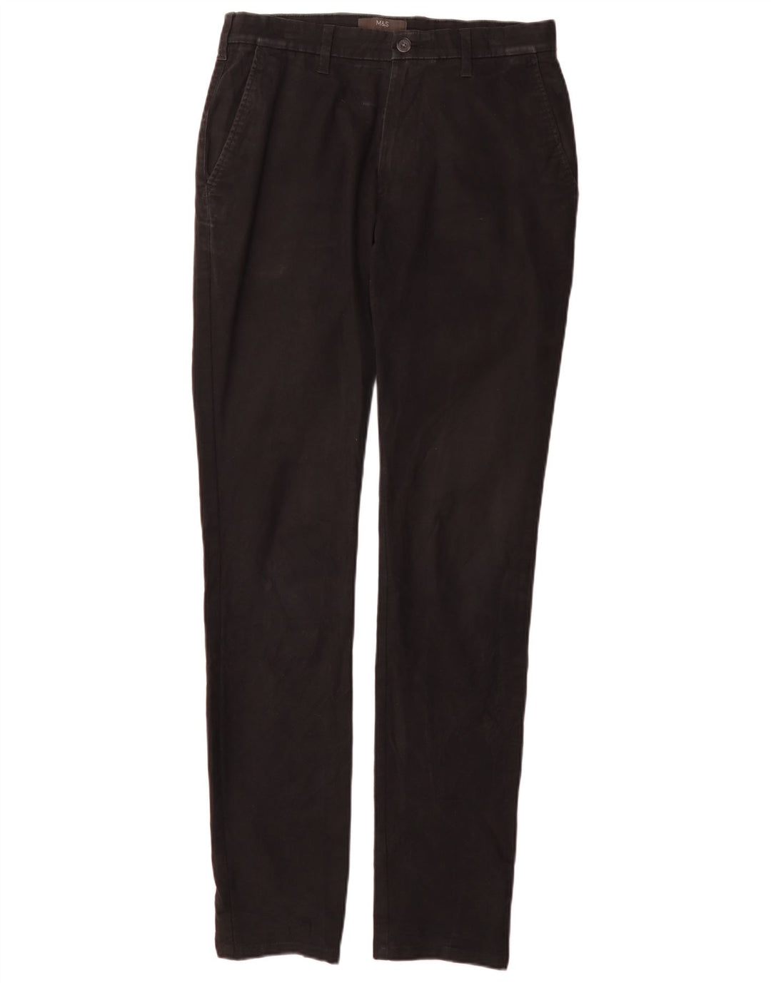 Męskie spodnie Chino Marks & Spencer W30 L35, czarne, bawełniane