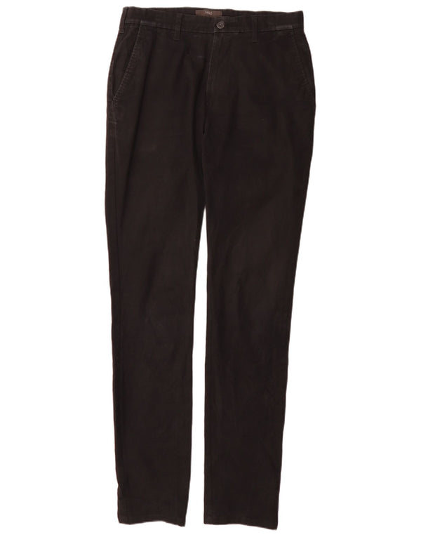 Męskie spodnie Chino Marks & Spencer W30 L35, czarne, bawełniane