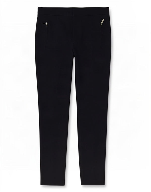 Spodnie damskie Zara Slim Casual, małe, W26 L27, granatowe, bawełniane