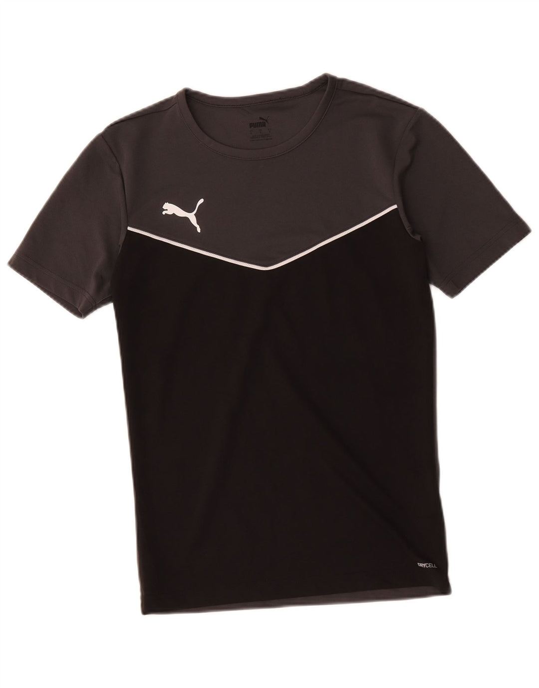 Męska koszulka Puma Top, mała, czarna, z blokami kolorów, z poliestru