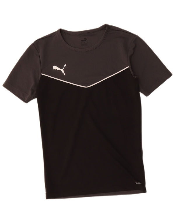 Męska koszulka Puma Top, mała, czarna, z blokami kolorów, z poliestru