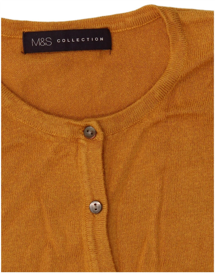 Sweter damski Marks & Spencer Crop Cardigan UK 10, mały, żółty