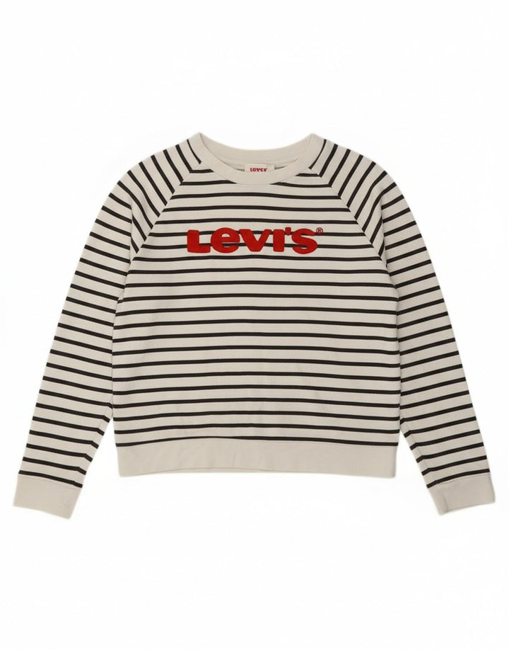 Damska bluza Levi's Graphic Jumper UK 14 Medium White Striped Nautical