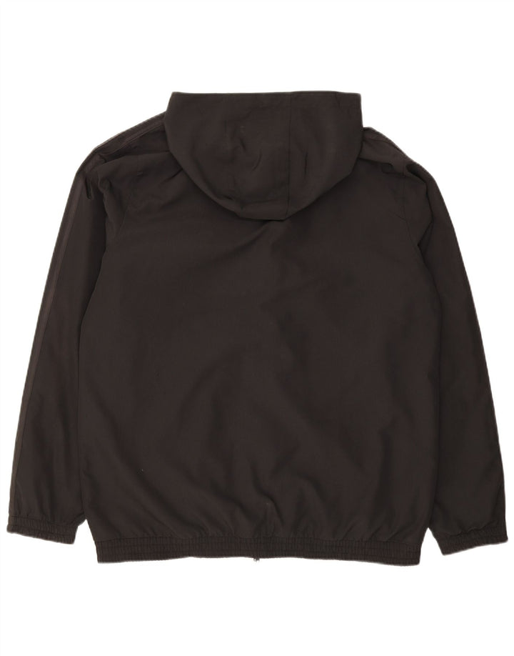 ADIDAS Mens Hooded Reversible Jacket UK 40 Large Black Polyester