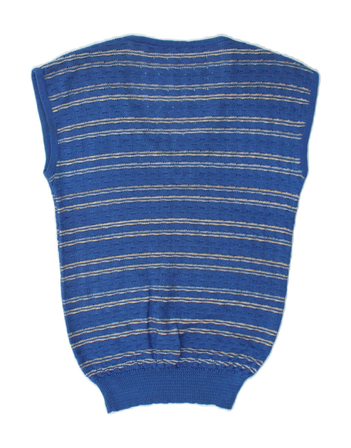 VINTAGE Womens Vest Tank Top UK 10 Small Blue Vintage Vintage and Second-Hand Vintage from Messina Hembry 