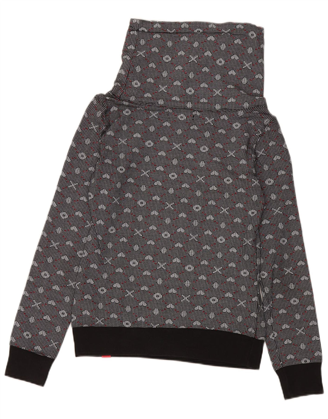 Damska bluza Converse Graphic Jumper UK 12 Średni szary geometryczny