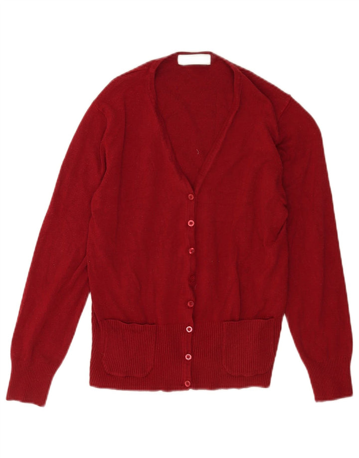Marks & Spencer Damski sweter kardigan UK 14 Średni bordowy wiskoza