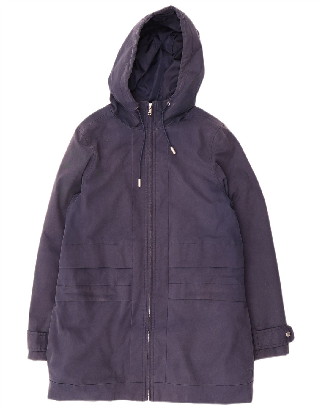 Crew Clothing Damska kurtka parka z kapturem, oversize, UK 10, mała, granatowa