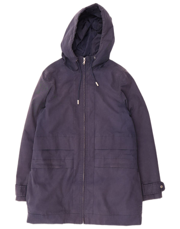 Crew Clothing Damska kurtka parka z kapturem, oversize, UK 10, mała, granatowa