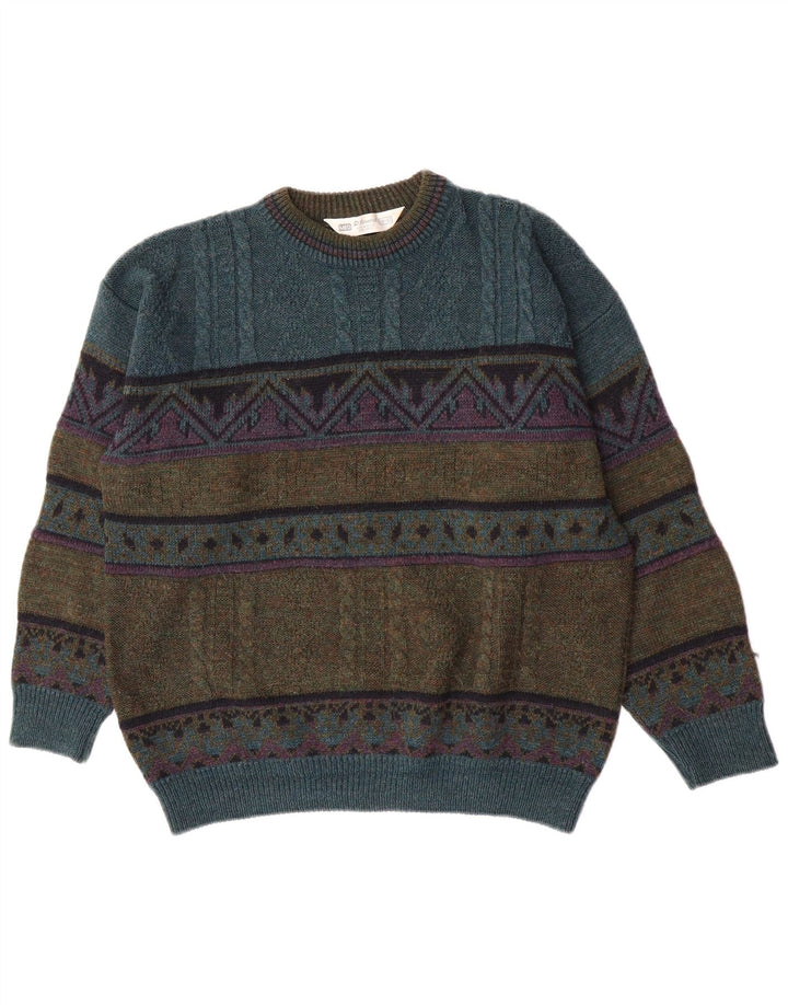 Męski sweter St. Bernard z wycięciem pod szyją, EU 38/40, średni zielony retro