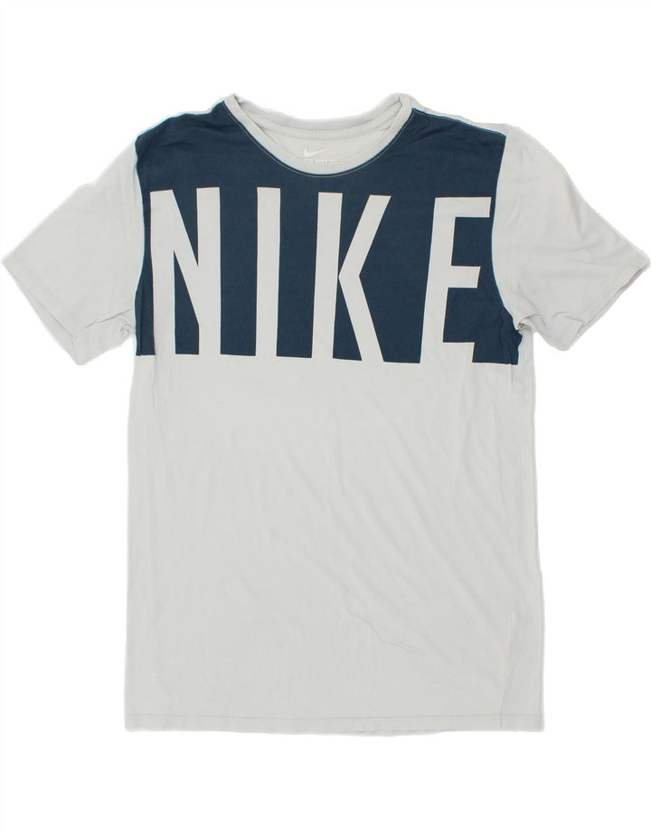 NIKE Mens Graphic T-Shirt Top Large Grey Colourblock Cotton Vintage Nike and Second-Hand Nike from Messina Hembry 