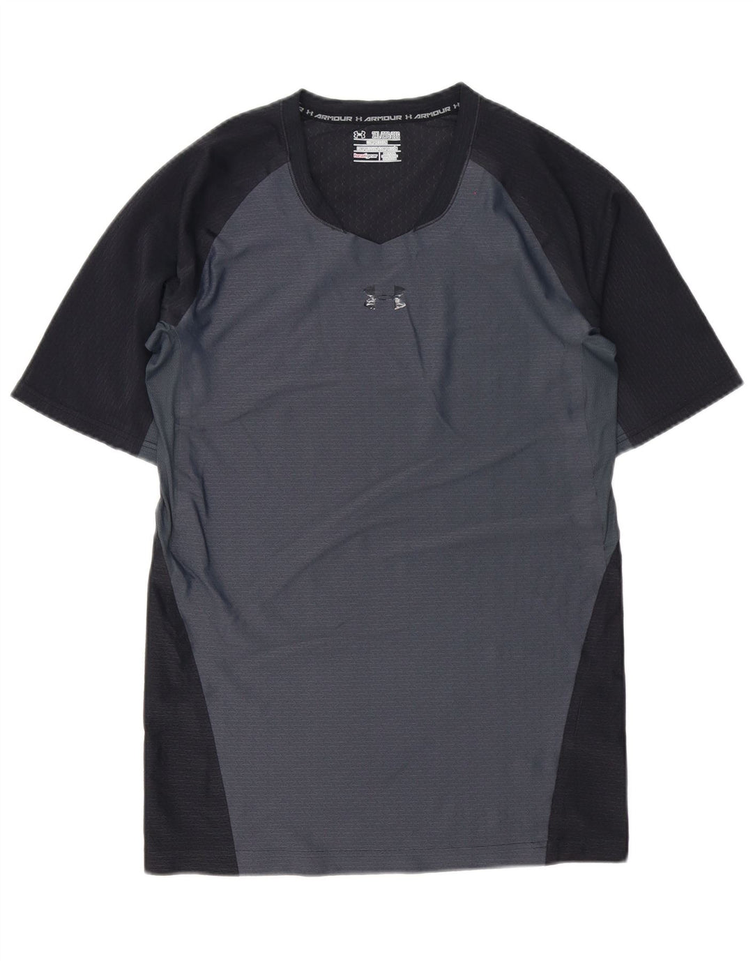Męska koszulka kompresyjna Under Armour Top 2XL, szary poliester z blokami kolorów