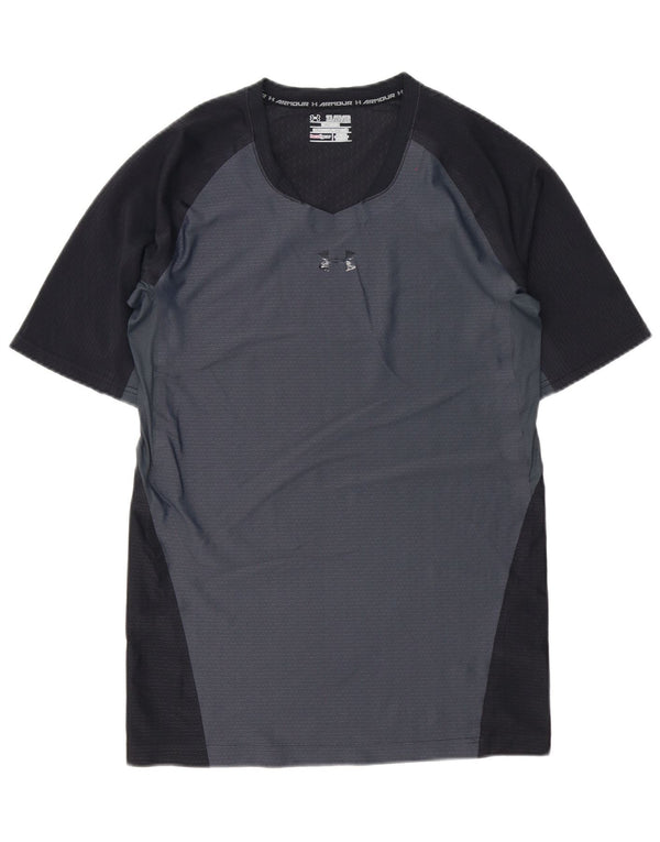 Męska koszulka kompresyjna Under Armour Top 2XL, szary poliester z blokami kolorów