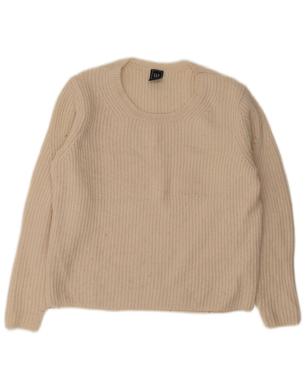 Damski sweter Gap o luźnym kroju z okrągłym dekoltem, UK 6 XS, biała wełna