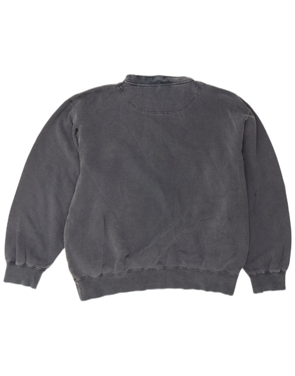 Męska bluza z zamkiem błyskawicznym Orvis, duża, szara bawełna