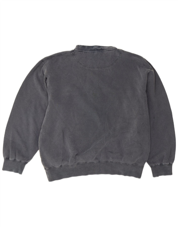 Męska bluza z zamkiem błyskawicznym Orvis, duża, szara bawełna