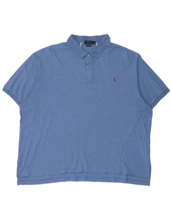 Polo Ralph Lauren Męska duża koszulka polo 3XL Niebieska bawełna w plamki
