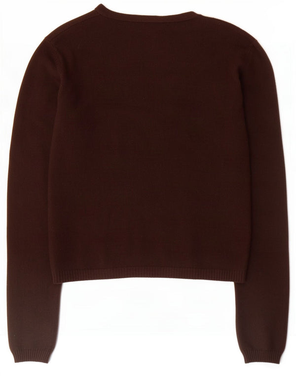 Sweter damski Zara UK 12 Średni brązowy akryl