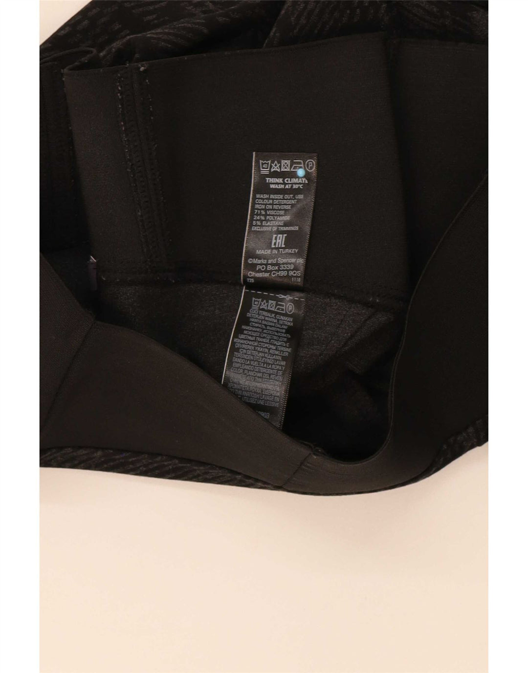 Legginsy damskie Marks & Spencer UK 10 Small, czarna, geometryczna wiskoza