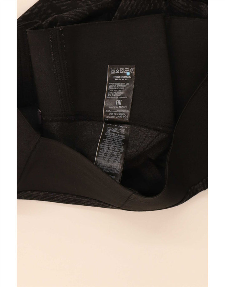Legginsy damskie Marks & Spencer UK 10 Small, czarna, geometryczna wiskoza