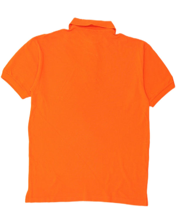 LOTTO Mens Polo Shirt Large Orange Cotton