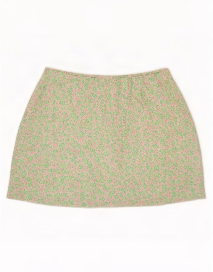 Spódnica mini damska Zara XL W32 wielobarwna w kwiaty