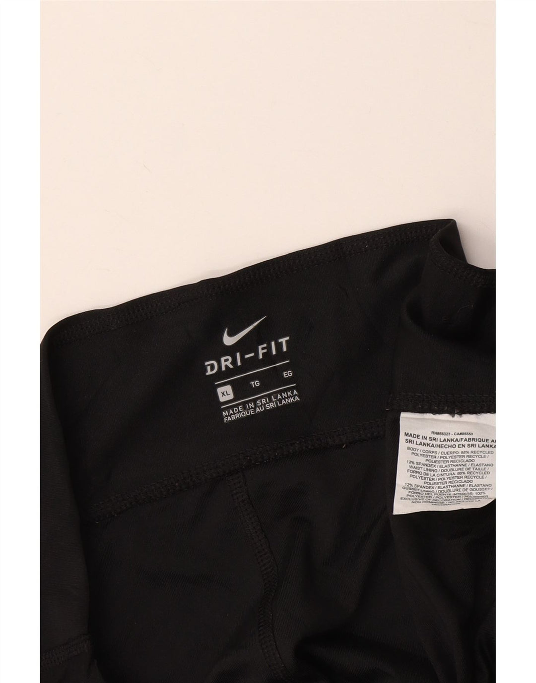 Damskie legginsy NIKE Dri Fit Graphic Capri UK 18 XL, czarny poliester