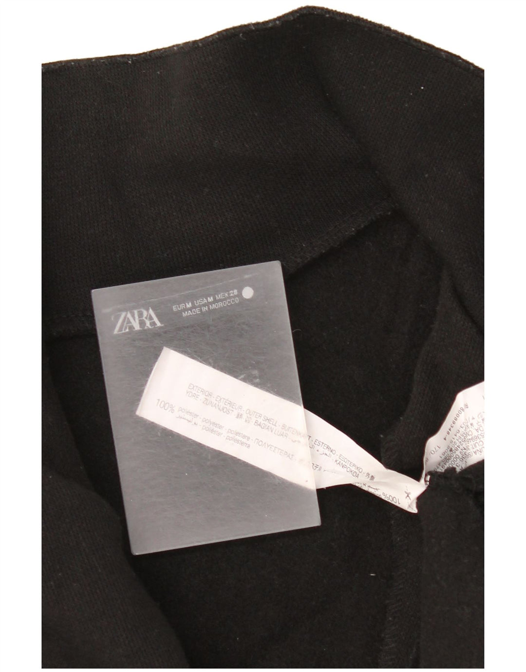 Damski sweter oversize z zamkiem błyskawicznym Zara UK 14, średni czarny poliester