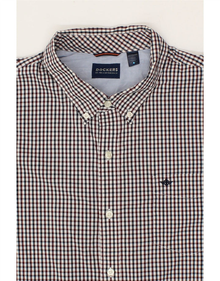 DOCKERS Mens Shirt 2XL Multicoloured Gingham Cotton Vintage Dockers and Second-Hand Dockers from Messina Hembry 