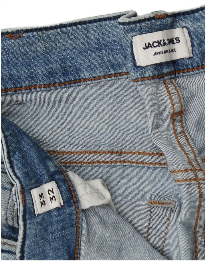 JACK & JONES Męskie jeansy GLENN Slim W33 L32 Niebieskie bawełniane