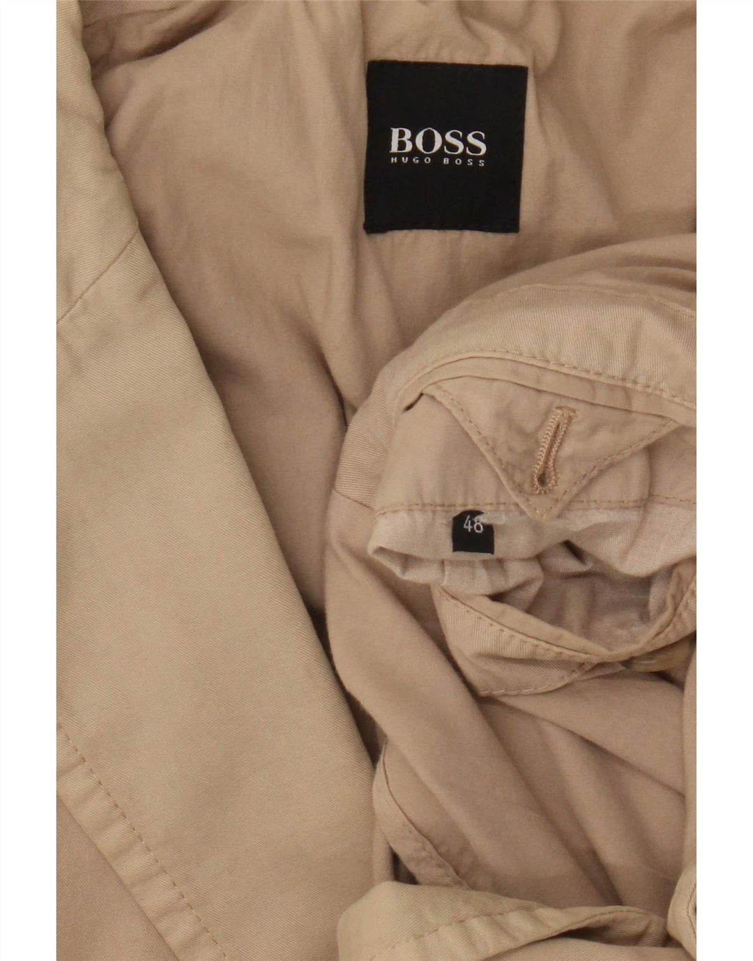 Męska marynarka zapinana na 2 guziki Hugo Boss EU 48 Średni Beż