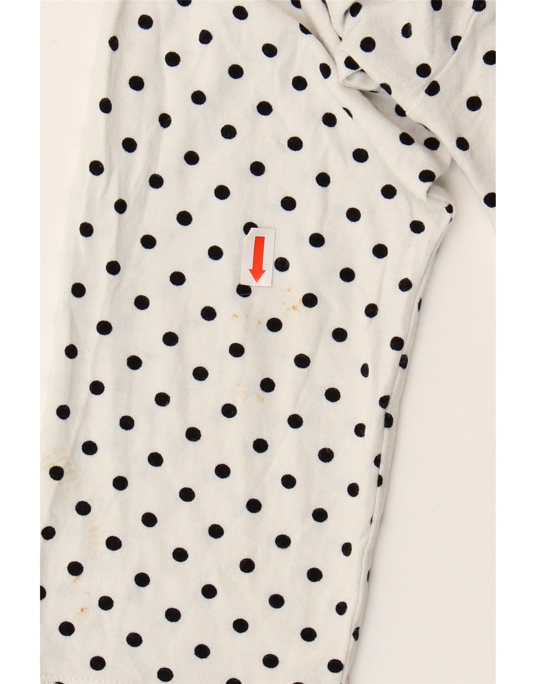 HOBBS Damska bluzka wiązana z przodu i z rękawami 3/4 Top UK 10 Small White w kropki