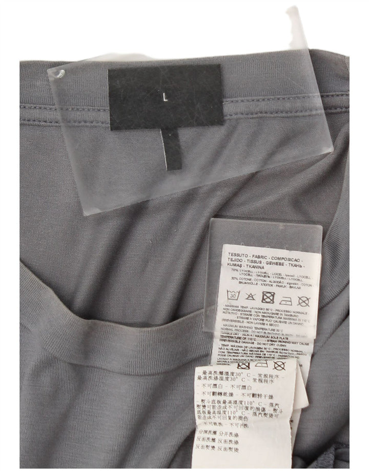 T-shirt męski Emporio Armani, duży, szary Lyocell