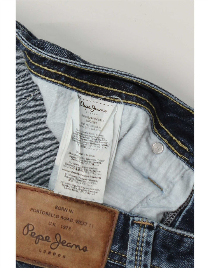 PEPE Jeans Męskie wąskie dżinsy W34 L34 Niebieskie bawełniane