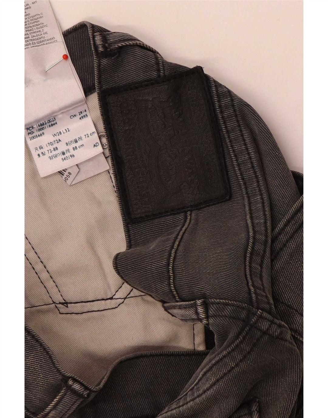 Męskie jeansy Levi's 522 Tapered W28 L29 Szara bawełna