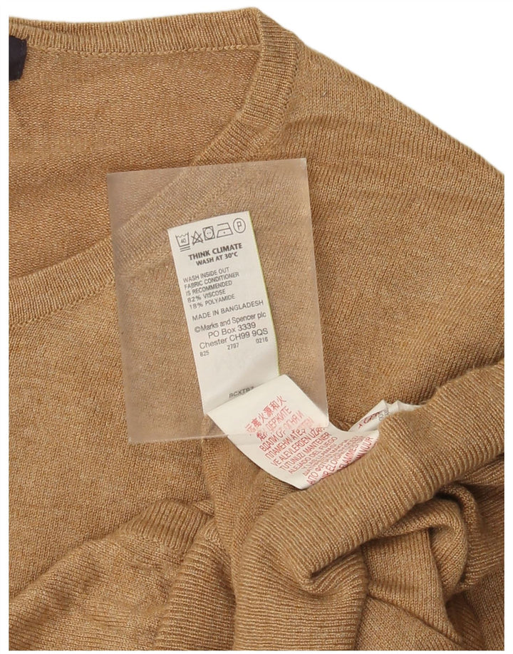 Sweter damski Marks & Spencer UK 14, duży, beżowy, wiskoza