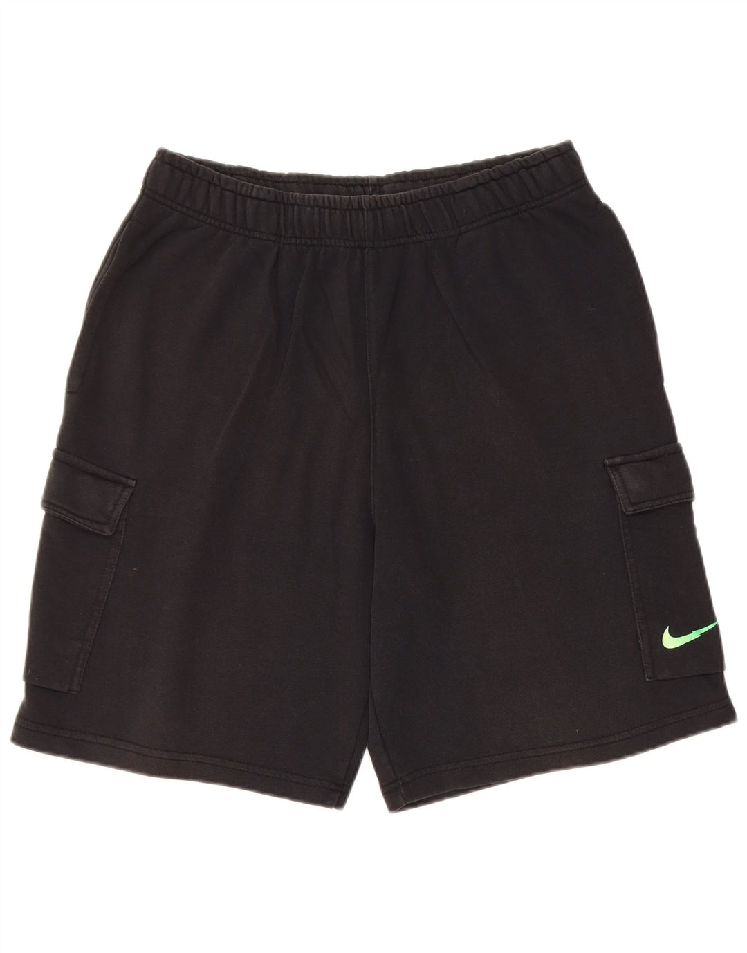 Męskie spodenki sportowe Nike o standardowym kroju, średniej wielkości, czarne, bawełniane