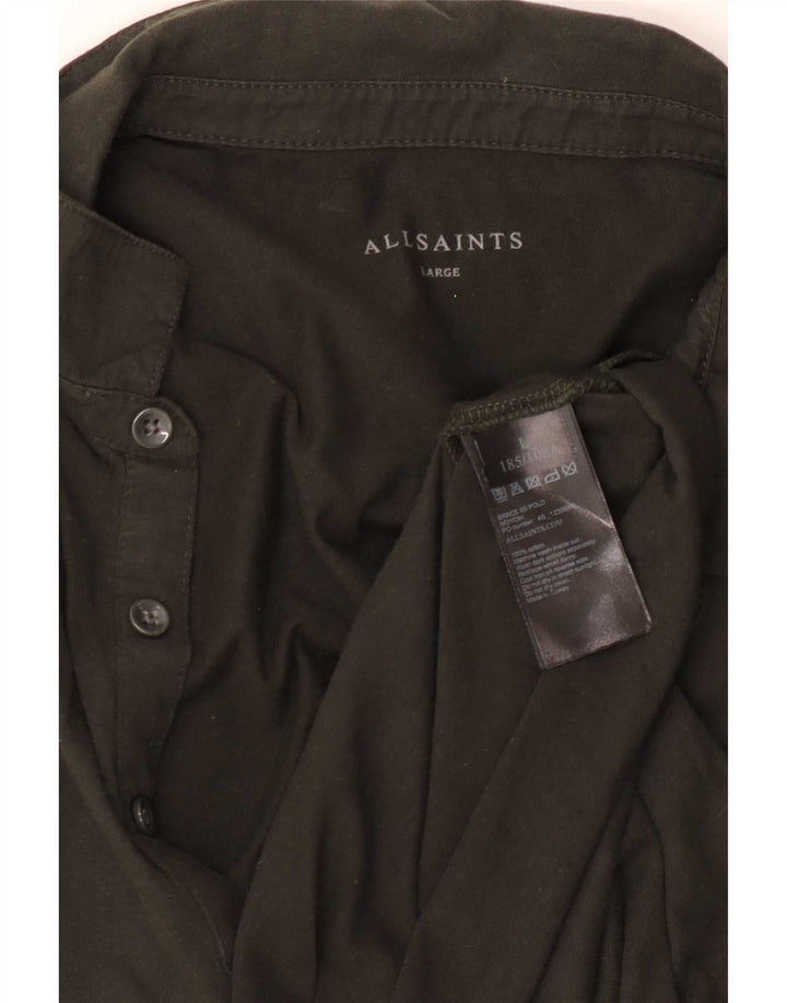 Męska koszulka polo All Saints, duża, bawełniana khaki