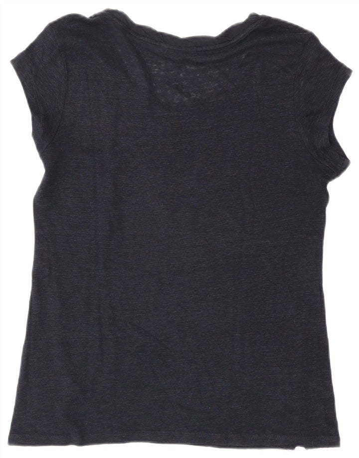 T-shirt damski Massimo Dutti Top UK 12 Średni granatowy