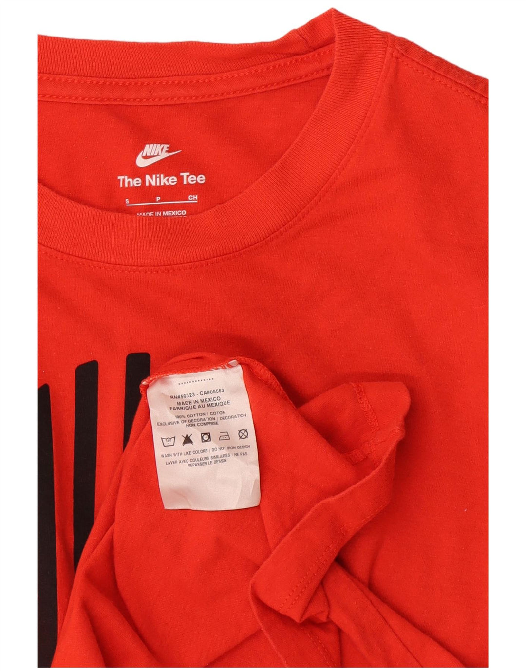 Męski T-shirt z grafiką Nike, mały, pomarańczowy, bawełniany